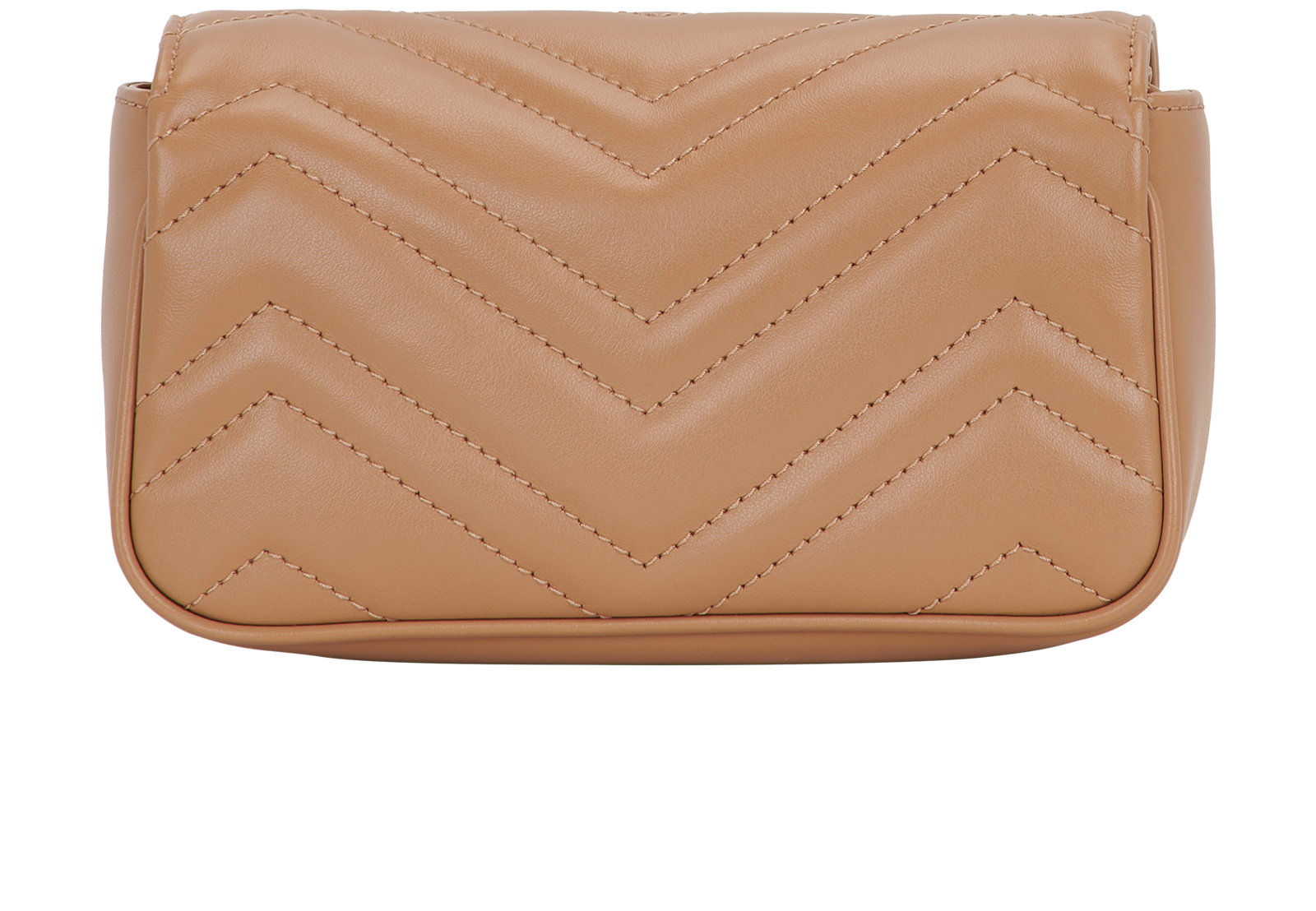 GG Marmont Matelasse Super Mini Camelia Bag, &pound;695, Handbags, Beige/Brown, Leather, Back view